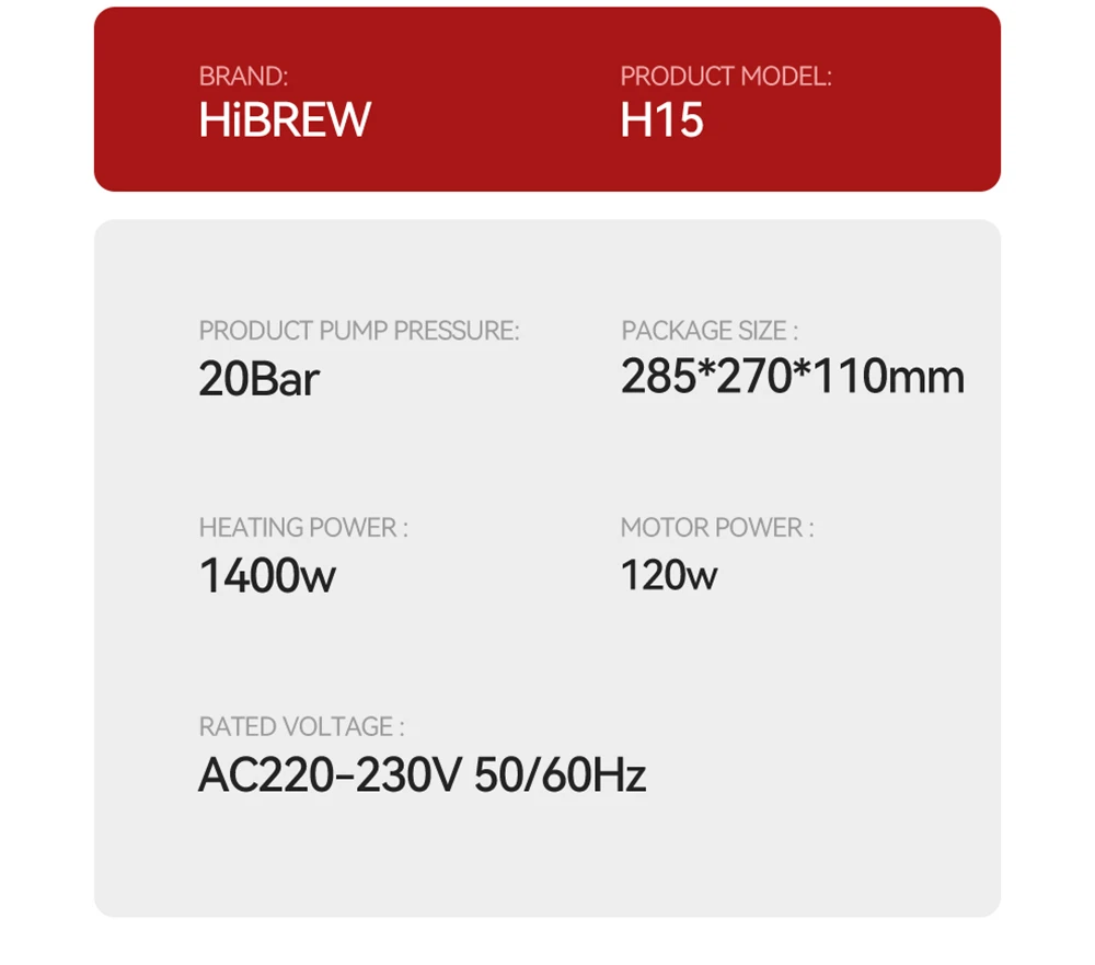 HiBREW H15 Nes Capsule Coffee Machine, 20 Bar High-pressure Extraction, Removable Milk Tank, Adjustable Temperature & Capacity