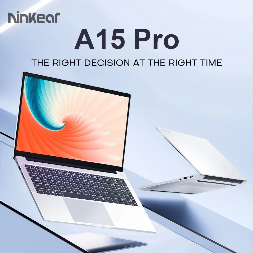 Ninkear A15 Pro Laptop, 15.6'' 1920*1080 IPS Screen,  AMD Ryzen 5 6600H 6 Cores Max 4.5GHz, 32GB RAM 1TB SSD, WiFi6 Bluetooth5.0, Backlit Keyboard, Fingerprint Unlock, 180° Opening and Closing, 2*Type-C, 1*USB2.0 1*USB3.0 1*HDMI 1*Headset 1*Micro SD