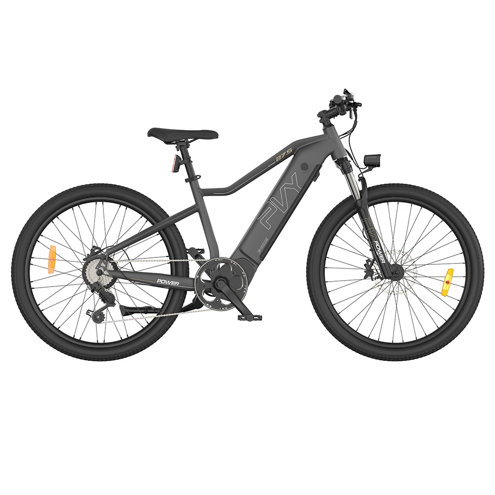 PVY Power Electric Bike 1000W Motor 48V 16.5Ah Battery 100km Range 27.5*2.1-inch Tire Hydraulic Disc Brake Shock Absorbing Fork SHIMANO 7-speed IP66 Waterproof - Grey