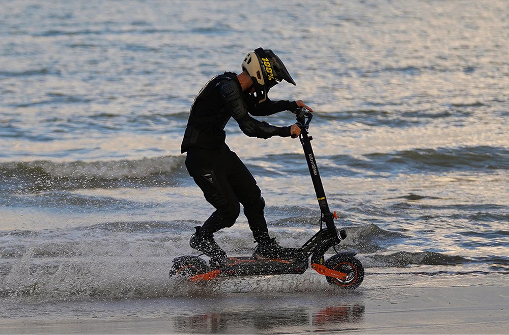 Trottinette électrique KuKirin G2 Max Pneus tout-terrain de 10 pouces Moteur 1000 W Vitesse maximale de 55 km/h Batterie 48 V 20 Ah Autonomie de 80 km Charge maximale de 120 kg Siège amovible Hauteur réglable