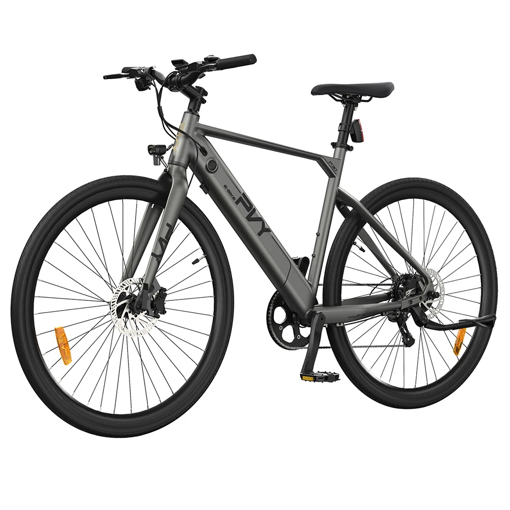 PVY P30 Electric Bike 27.5*2.1-inch Tire 500W Motor 50N.M Torque Sensor 36V 13.5Ah Battery 100km Max Range Hydraulic Disc Brake SHIMANO 9-speed Aluminum Alloy IP66 Waterproof - Grey