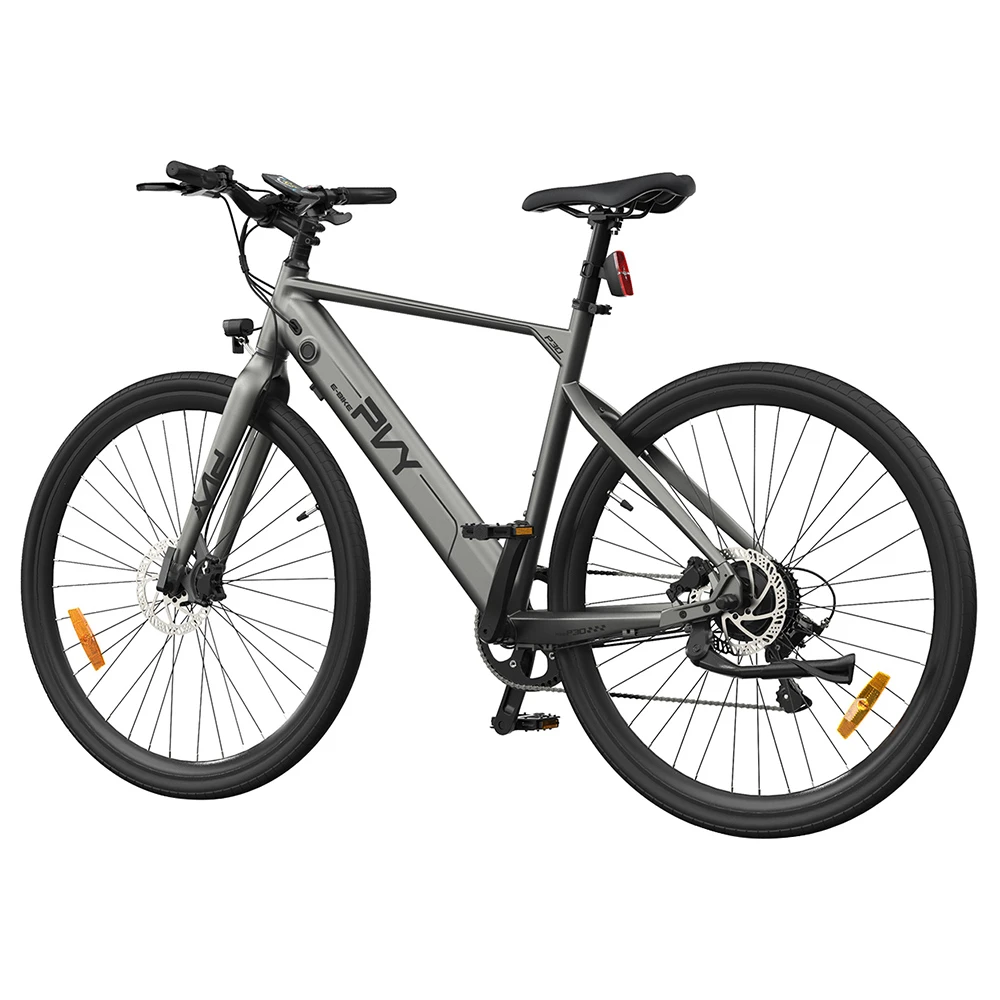 PVY P30 Electric Bike 27.5*2.1-inch Tire 500W Motor 50N.M Torque Sensor 36V 13.5Ah Battery 100km Max Range Hydraulic Disc Brake SHIMANO 9-speed Aluminum Alloy IP66 Waterproof - Grey