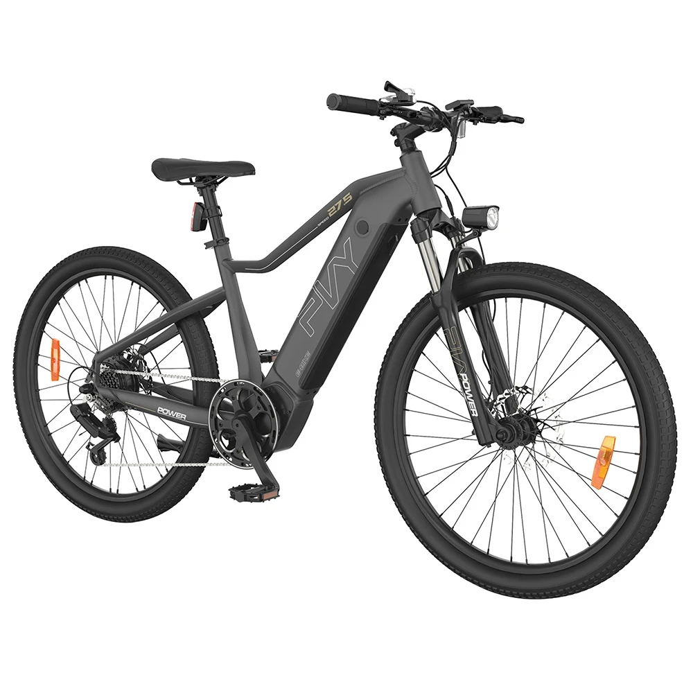 PVY Power Electric Bike 1000W Motor 48V 16.5Ah Battery 100km Range 27.5*2.1-inch Tire Hydraulic Disc Brake Shock Absorbing Fork SHIMANO 7-speed IP66 Waterproof - Grey