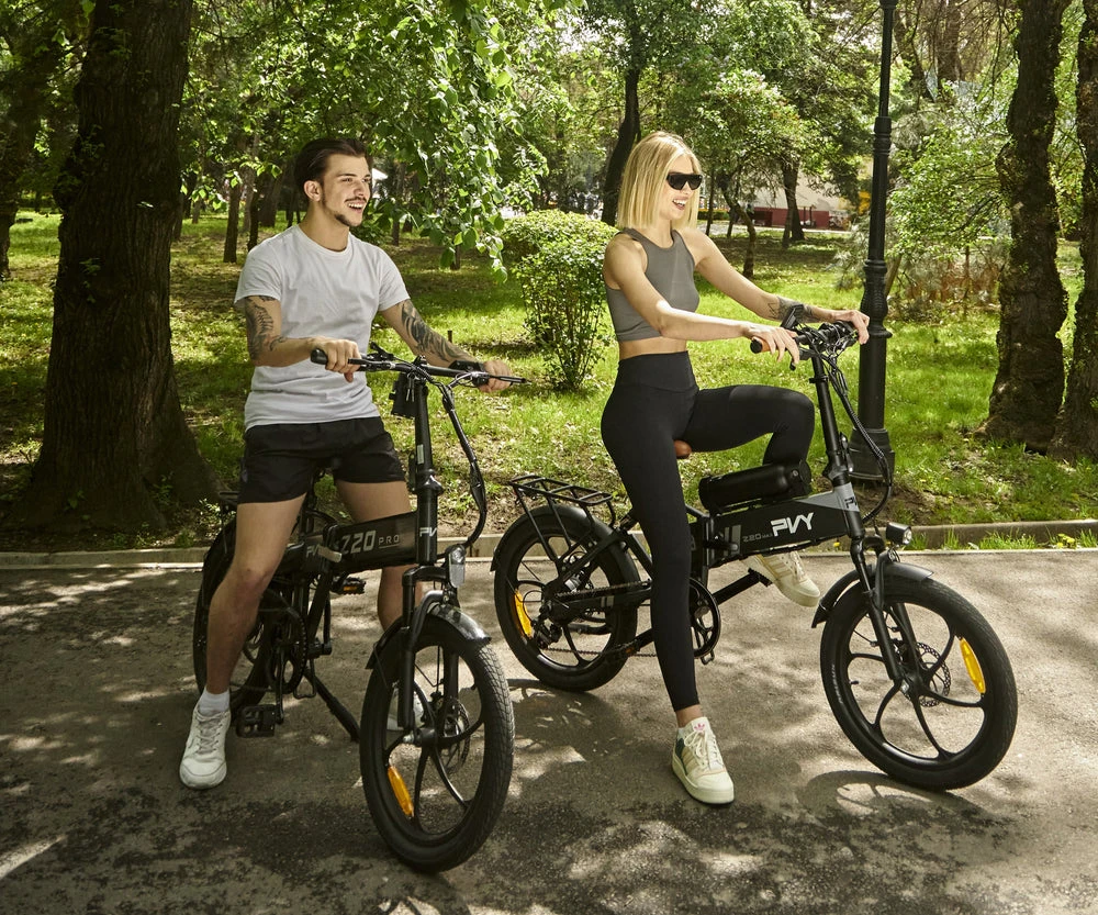 PVY Z20 MAX Electric Bike 750W Motor 36V 25.6Ah(15Ah+10.6Ah) Battery 20*2.3-inch Tire One-Piece Wheels 25km/h 200km Max Range, Hydraulic Brake Shimano 7 Speed Torque Sensor EN 15194 CE Certified Rear Shock - Grey