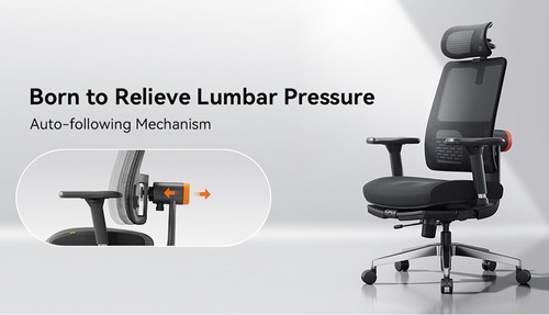 NEWTRAL MagicH-BPro Ergonomic Chair with Footrest Black