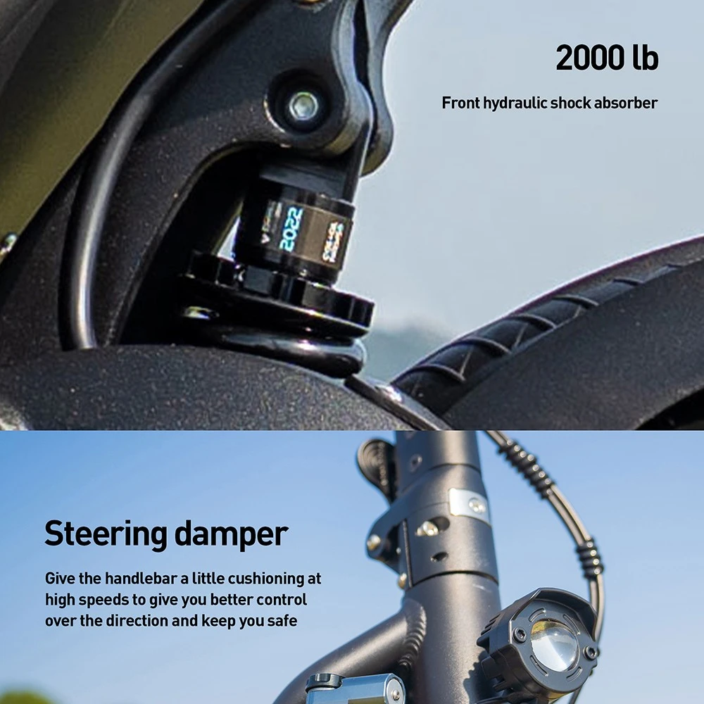 JOYOR E8-S 11-tums terrängskoter med elektrisk motor, 1600W*2, dubbelmotor, 72V 35Ah litiumbatteri, maxhastighet 80 km/h, räckvidd 80–100 km, hydrauliska bromsar – svart