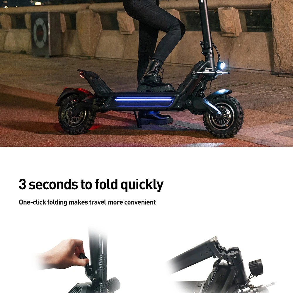 JOYOR E8-S 11-tums terrängskoter med elektrisk motor, 1600W*2, dubbelmotor, 72V 35Ah litiumbatteri, maxhastighet 80 km/h, räckvidd 80–100 km, hydrauliska bromsar – svart