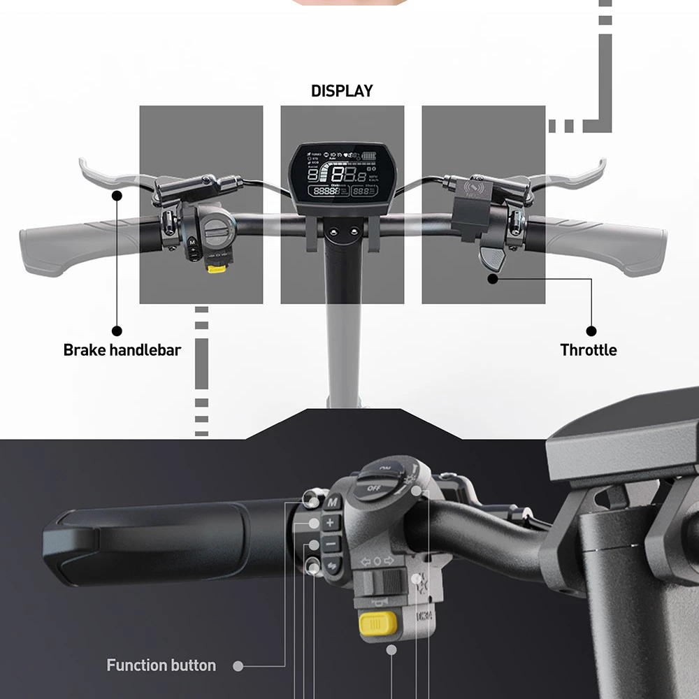 JOYOR E8-S 11-tums terrängskoter med elektrisk motor, 1600W*2, dubbelmotor, 72V 35Ah litiumbatteri, maxhastighet 80 km/h, räckvidd 80–100 km, hydrauliska bromsar – svart
