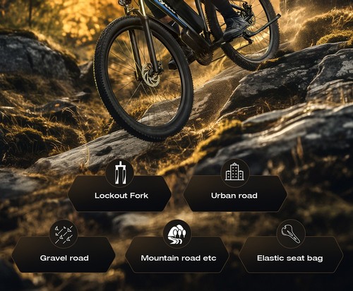 E·Bycco E8 Electric Bike, 750W Motor, 48V 17.5Ah Battery, 29-inch Tire, 48km/h Max Speed, 105km Range, Mechanical Disc Brake, Front Suspension Fork, Shimano 21-speed, LCD Display