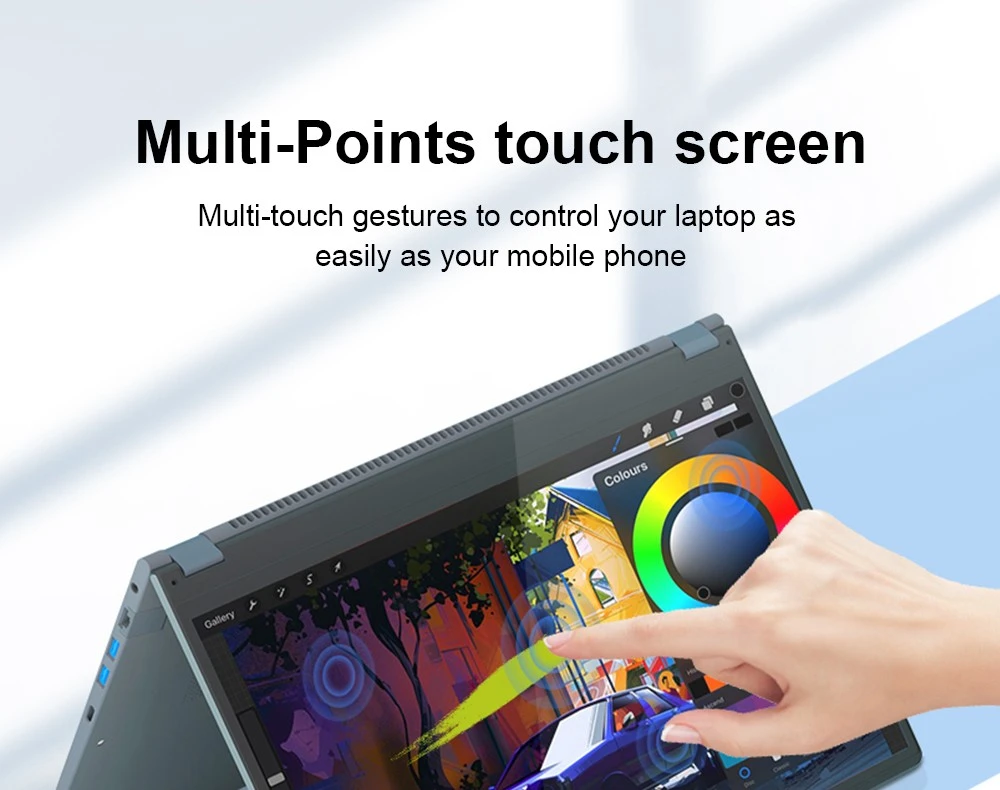 Ninkear YBOOK15 2-σε-1 Laptop, 360 ° Flip 15.6-ιντσών 1920 * 1080 οθόνη αφής, AMD Ryzen 3 3200U 2 πυρήνες Max 3.5GHz, 16GB RAM 512GB SSD, 2.4/5GHz WiFi Bluetooth 4.2, 1 * USB3.0, 2 * USB2.0, 1 * Type-C (μόνο δεδομένα), 1 * HDMI, 1 * RJ45, 1 * υποδοχή ακουστικών, μπαταρία 38Wh