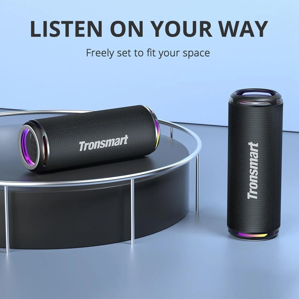 Altoparlante portatile Bluetooth Tronsmart T7 Lite 24W ricondizionato, impermeabile IPX7, batteria da 4000 mAh, Bluetooth 5.3 - Blu