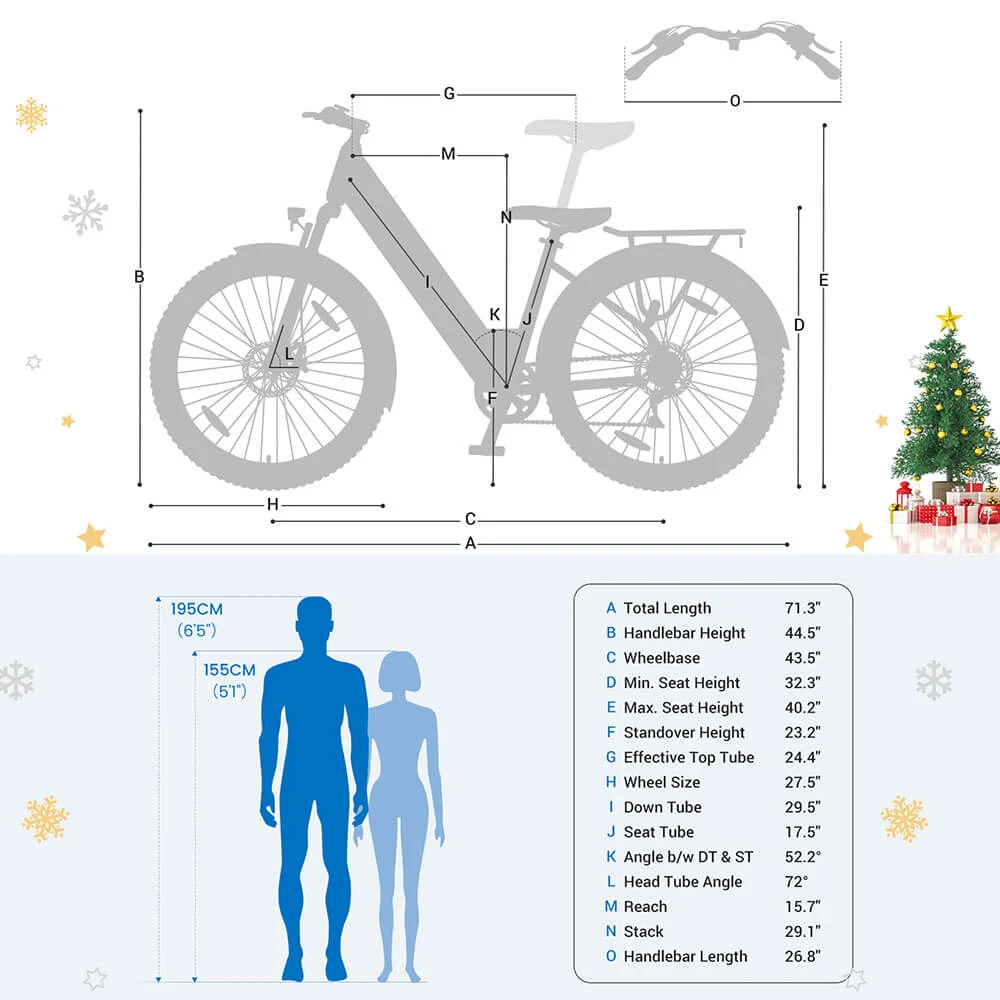 Ποδήλατο πεζοπορίας Touroll J1 ST 27,5 ιντσών με κινητήρα 250W, μπαταρία 36V 15,6Ah, μέγιστη εμβέλεια 100km, 1,8
