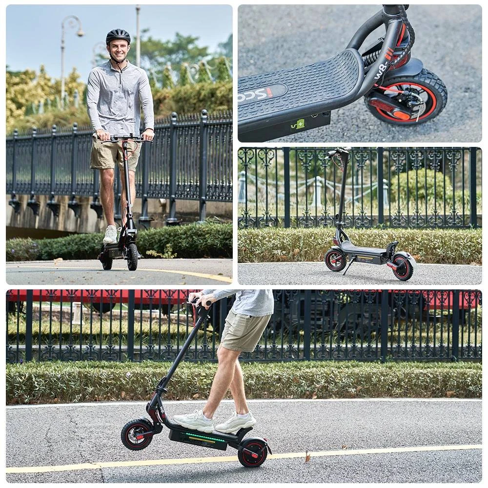 iScooter W8 Electric Scooter, 500W Motor, 48V 10.4Ah Battery, 9.3-inch Tire, 40km/h Max Speed, 40km Range, Front Disc Brake+Rear Drum Brake, Dual Shock Absorption, App Control