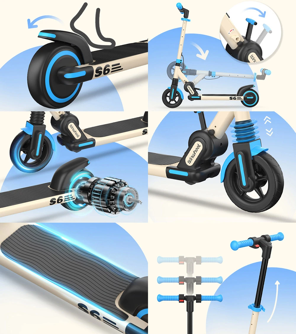 iisinwheel S6 gyermek elektromos roller vízállóság