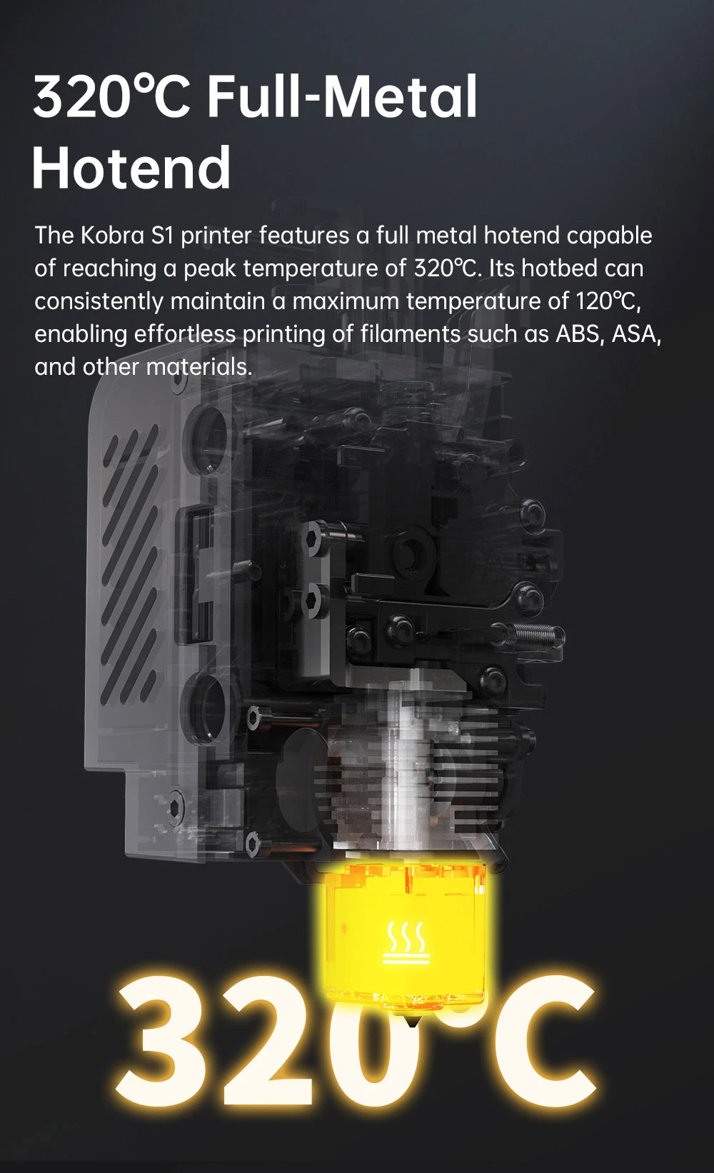 ANYCUBIC KOBRA S1 KOMBOSU 3D Yazıcı, Canlı 8 Renkli Baskı, 600 mm/sn Ultra Hızlı Hız, Otomatik Seviyeleme, 320°C Hotend, 44 dB Ultra Sessiz, CoreXY Yapı, 250*250*250 mm