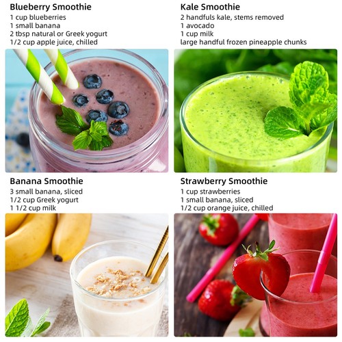 Avocado Smoothie Vitamix Green Smoothie Kale Blueberry Smoothie