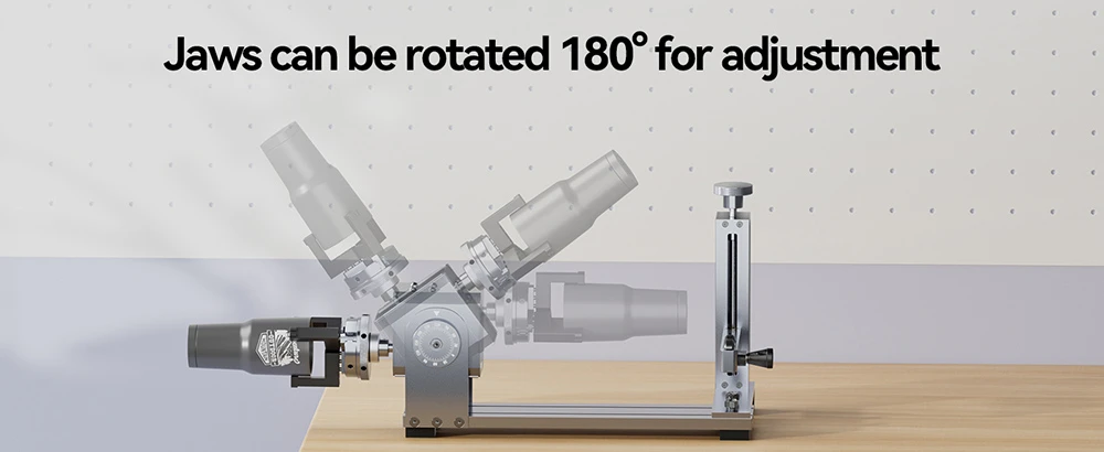 LONGER Nano Laser Rotary Chuck, with 3 Sets of Jaws, 180° Rotation Adjustment