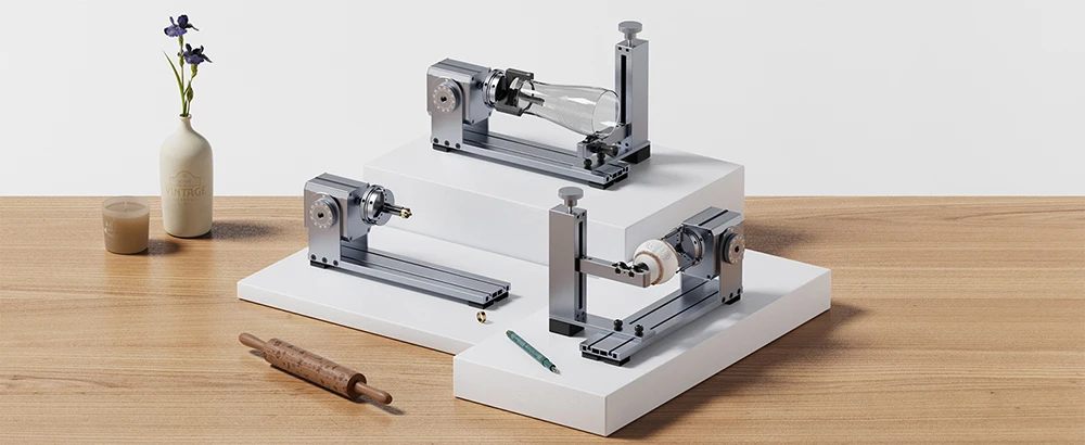 LONGER Nano Laser Rotary Chuck, with 3 Sets of Jaws, 180° Rotation Adjustment