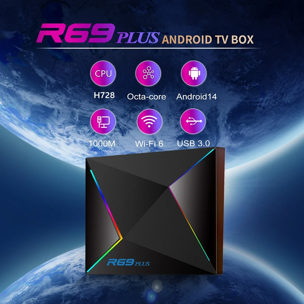 Android14 TV BOX R69 plus