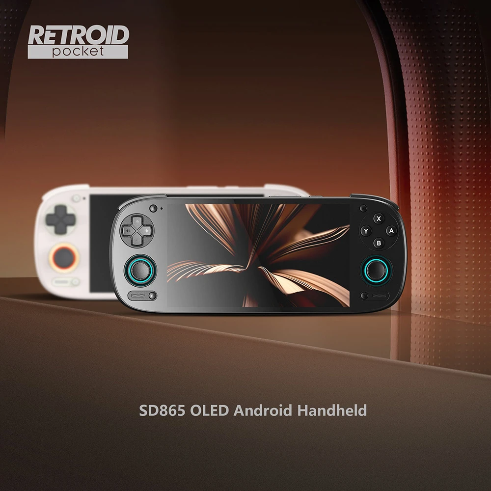 Retroid Pocket 5 Game Console, Android 13, 5.5-inch 1080p AMOLED Screen, 8GB LPDDR4x RAM 128GB UFS 3.1 Storage, WiFi 6 Bluetooth 5.1, 5000mAh Battery - Black