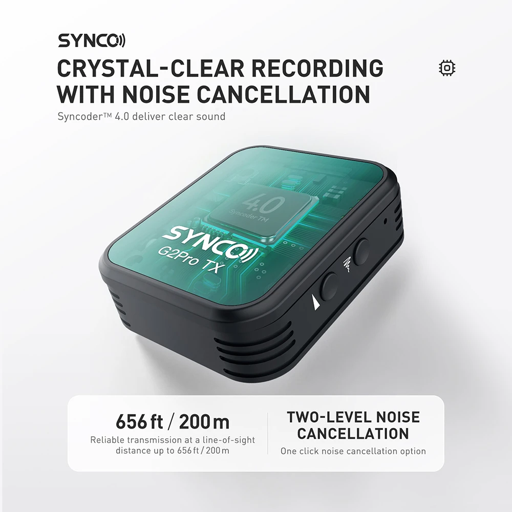 SYNCO G2A2 Pro Wireless Lavalier Microphone
