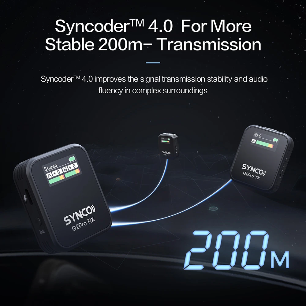 SYNCO G2A2 Pro Wireless Lavalier Microphone