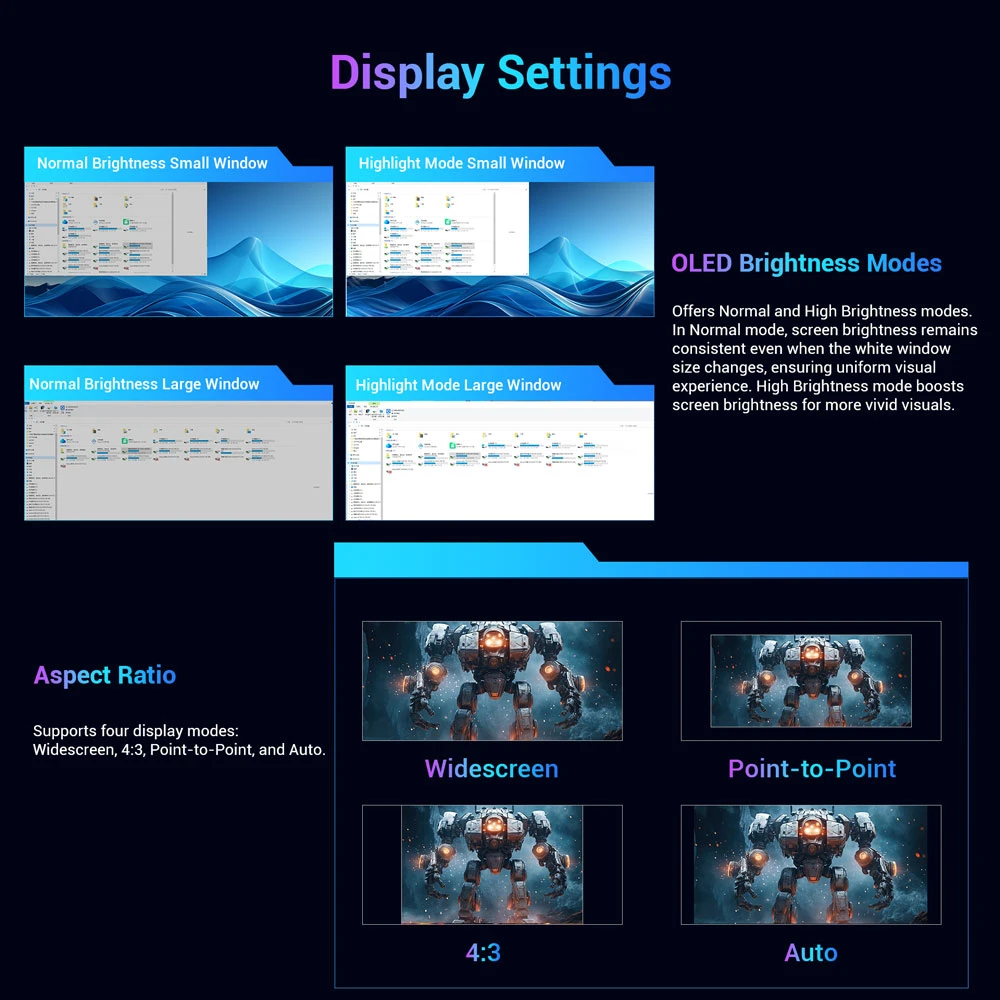 TITAN ARMY G27T8T Gaming Monitor, 26.5-inch 2560*1440 QD-OLED Screen, 360Hz Refresh Rate, 0.03ms GTG Response Time, HDR 400, Adaptive-Sync, Stereo Speakers, 13 Scenario Modes, Gaming Assistance, Low Blue Light, Aurora Ambient Lighting