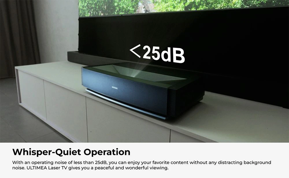 TV laser Ultimea Thor T60, 4000 ANSI, Dolby Atmos e Dolby Vision, risoluzione nativa 4K, HDR 10, contrasto 4000:1, calibrazione a 8 punti, Android TV 11 - Spina UE