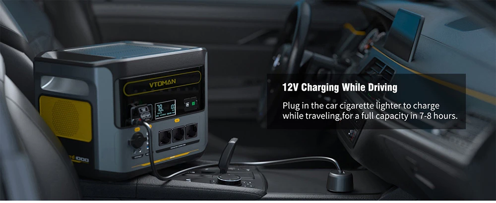 VTOMAN Flashspeed 1000 Portable Power Station, 1000W(2000W Peak), 828Wh LiFePO4 Battery, with AC/USB/DC Output Ports