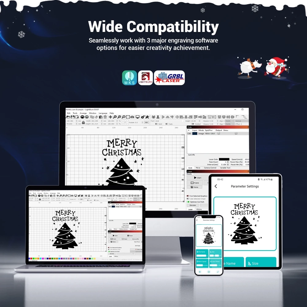 Graveur laser Mecpow X5 Pro, puissance laser 33 W, assistance pneumatique automatique, point laser 0,08 x 0,1 mm, vitesse de gravure 28 000 mm/min, verrouillage de sécurité, arrêt d'urgence, détection de flamme, gravure hors ligne, 600 x 600 mm