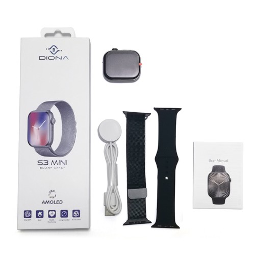 DIONA S3 Mini Smartwatch Black Frame