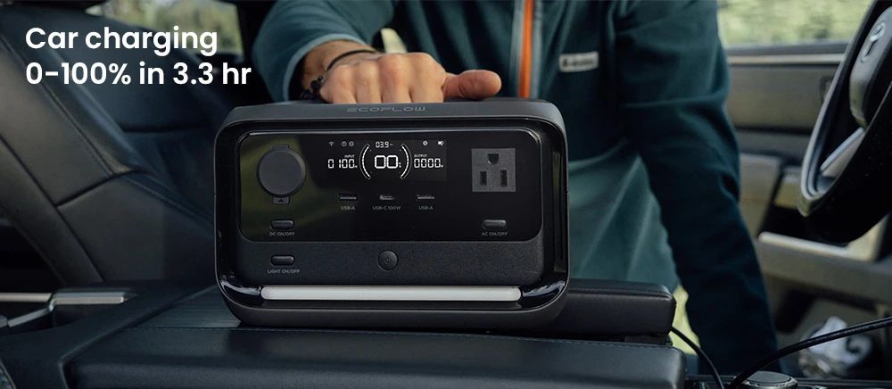 EcoFlow RIVER 3 Plus Portable Power Station, 286Wh LiFePO4 Battery, 600W Up to 1200W AC Output, 7 Outlets, <10ms UPS & <30dB Noise, Expandable to 858Wh, App Control, 1h Fast Charging Solar Generator for Outdoor Camping/RV/Home Use