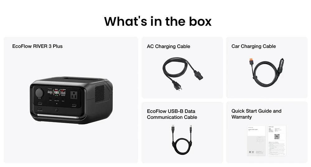 EcoFlow RIVER 3 Plus Portable Power Station, 286Wh LiFePO4 Battery, 600W Up to 1200W AC Output, 7 Outlets, <10ms UPS & <30dB Noise, Expandable to 858Wh, App Control, 1h Fast Charging Solar Generator for Outdoor Camping/RV/Home Use