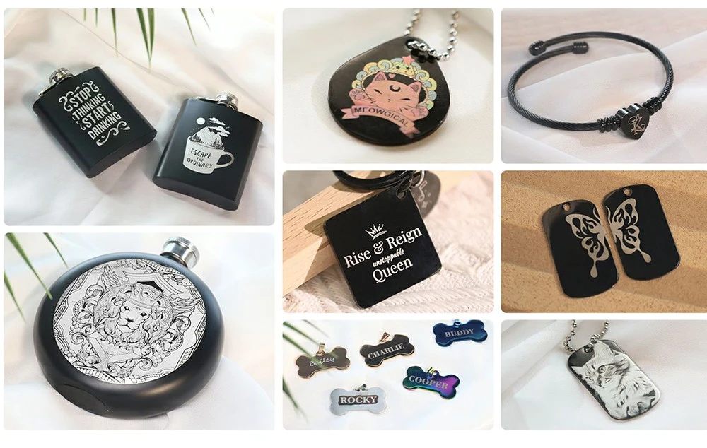 Machine de marquage laser Gweike Cloud G2 MAX 50 W, vitesse de 15 000 mm/s, précision de 0,001 mm, 150 mm x 150 mm, gravure de 5 mm de profondeur, plus de 90 couleurs, GWEIKE Glaser/LightBurn, compatible avec les rouleaux rotatifs