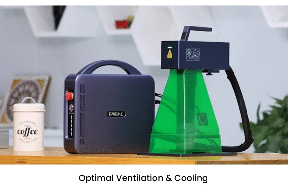 Machine de marquage laser Gweike Cloud G2 MAX 50 W, vitesse de 15 000 mm/s, précision de 0,001 mm, 150 mm x 150 mm, gravure de 5 mm de profondeur, plus de 90 couleurs, GWEIKE Glaser/LightBurn, compatible avec les rouleaux rotatifs