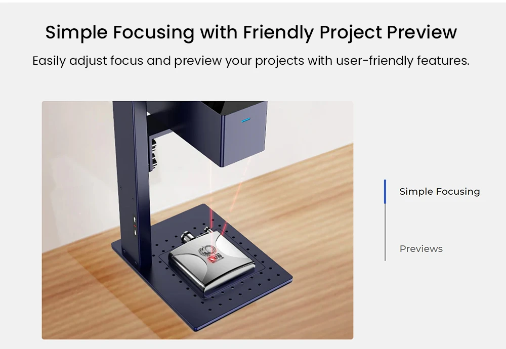 Machine de marquage laser Gweike Cloud G2 MAX 50 W, vitesse de 15 000 mm/s, précision de 0,001 mm, 150 mm x 150 mm, gravure de 5 mm de profondeur, plus de 90 couleurs, GWEIKE Glaser/LightBurn, compatible avec les rouleaux rotatifs
