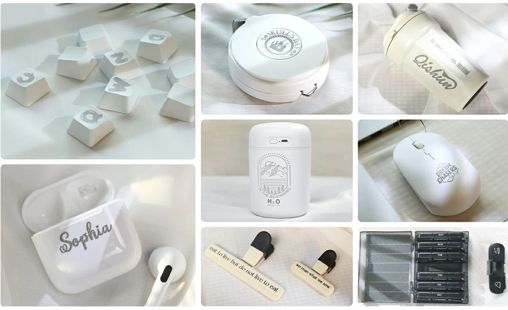 Machine de marquage laser Gweike Cloud G2 MAX 50 W, vitesse de 15 000 mm/s, précision de 0,001 mm, 150 mm x 150 mm, gravure de 5 mm de profondeur, plus de 90 couleurs, GWEIKE Glaser/LightBurn, compatible avec les rouleaux rotatifs