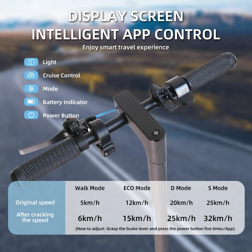 HONEYWHALE M2 Pro Electric Scooter, 500W Motor, 36V 10.4Ah Battery, 8.5-inch Tire, 32km/h Max Speed, 30km Range, E-ABS Brake & Disc Brake, Front & Rear Shock Absorption