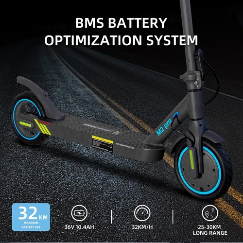 HONEYWHALE M2 Pro Electric Scooter, 500W Motor, 36V 10.4Ah Battery, 8.5-inch Tire, 32km/h Max Speed, 30km Range, E-ABS Brake & Disc Brake, Front & Rear Shock Absorption
