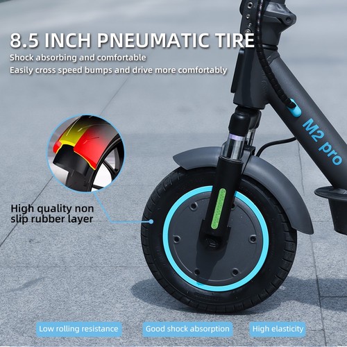 HONEYWHALE M2 Pro Electric Scooter, 500W Motor, 36V 10.4Ah Battery, 8.5-inch Tire, 32km/h Max Speed, 30km Range, E-ABS Brake & Disc Brake, Front & Rear Shock Absorption