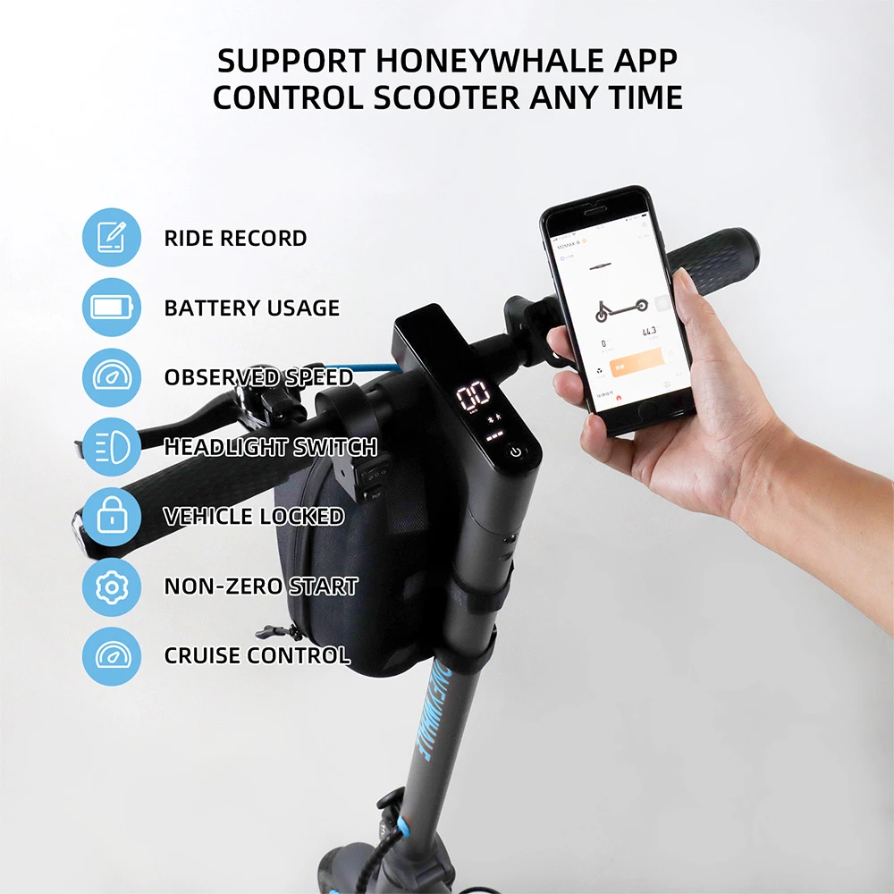 HONEYWHALE M2 Pro Electric Scooter, 500W Motor, 36V 10.4Ah Battery, 8.5-inch Tire, 32km/h Max Speed, 30km Range, E-ABS Brake & Disc Brake, Front & Rear Shock Absorption