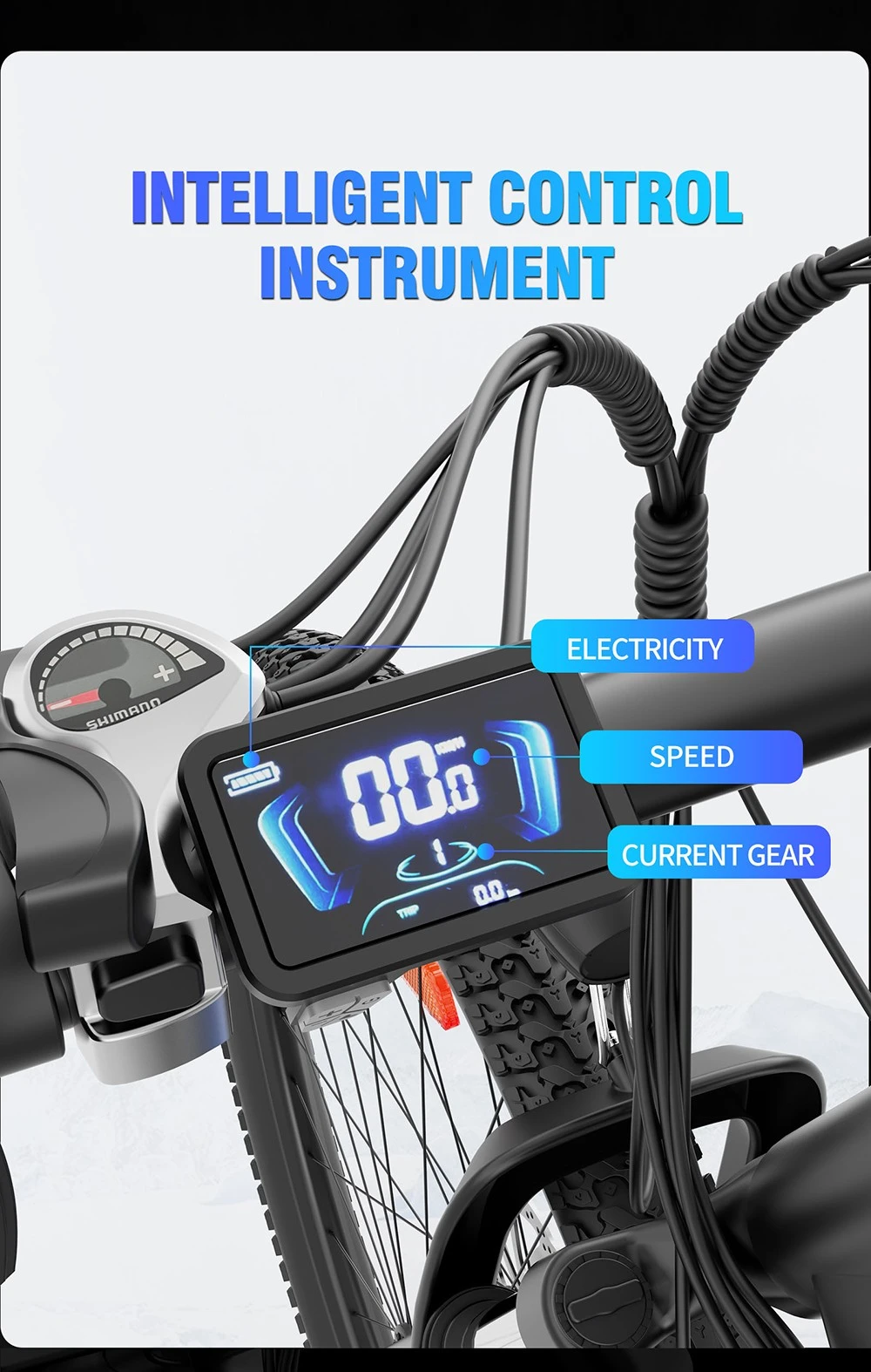 Ridstar S29 Pro Electric Bike, 1000W Motor, 48V 15.6AH Battery, 29*2.1-inch Tires, 48km/h Max Speed, 60km Range, Mechanical Disc Brake, Front Shock Absorption, Shimano 21-speed
