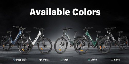 SAMEBIKE RS-A01 Pro-T Electric Bike, 500W Motor, 36V 15Ah Battery, 27.5'*2.1 inch Tire, 32km/h Max Speed, 90km Range, Mechanical Disc Brakes, Adjustable Front Fork, Shimano 7-speed, LCD Display - Black