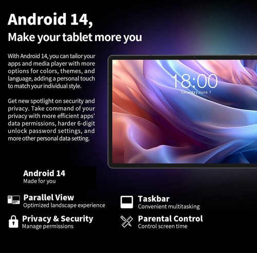 TECLAST T65 Max Android 14 タブレット Teclast T65 Max、13インチ Android 14 タブレットのスペック。Helio