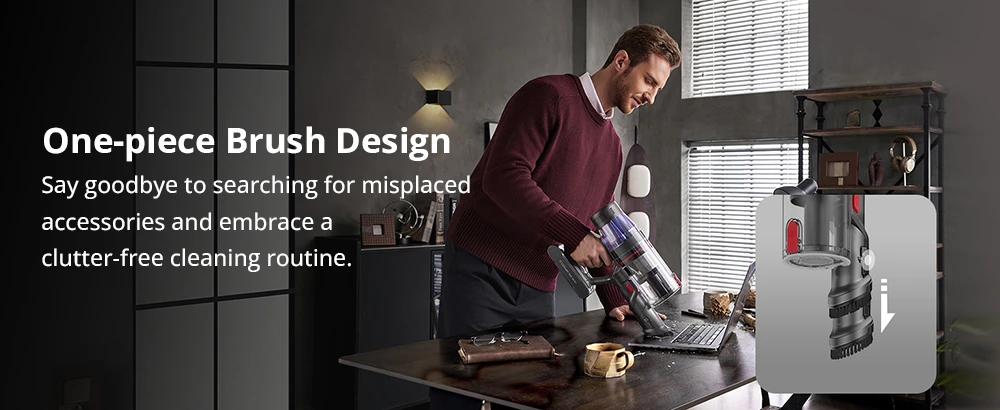 Ασύρματη ηλεκτρική σκούπα Ultenic U16 Flex, αναρρόφηση 45000Pa, χρόνος λειτουργίας 60 λεπτά, εύκαμπτο ραβδί 180°, βούρτσα κατά του μπερδέματος, πράσινο φως, οθόνη LED, φόρτιση επιτοίχιας βάσης