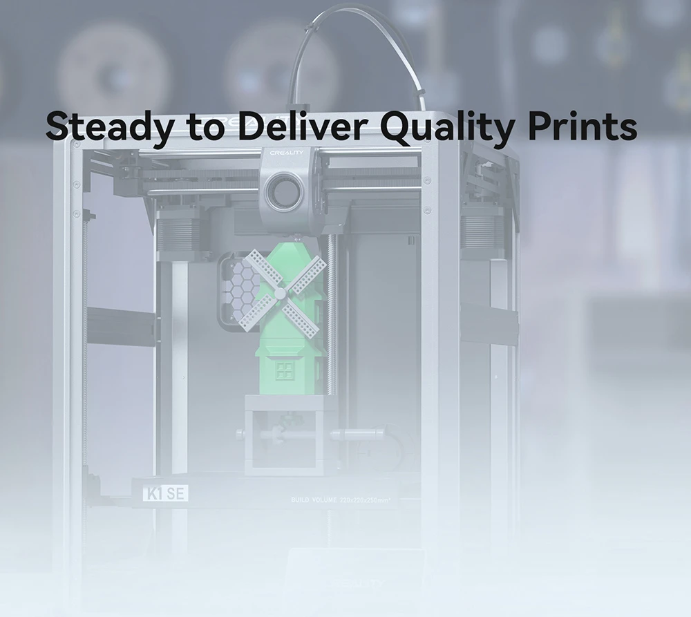 Imprimante 3D Creality K1 SE, vitesse d'impression 600 mm/s, buse tri-métal, nivellement automatique, système CoreXY, écran tactile couleur 4,3 pouces, 220 x 220 x 250 mm