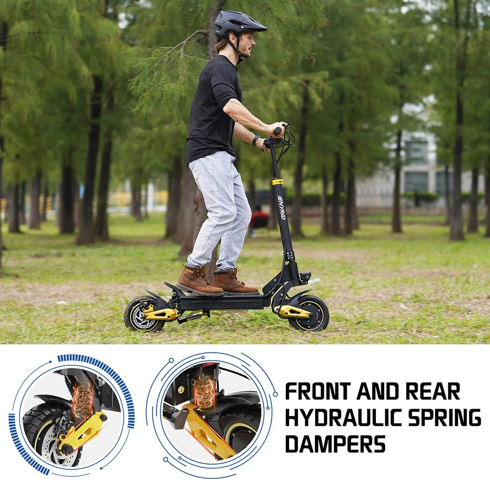 iENYRID ES1 Scuter electric, 250W*2 Motor, 48V 20.8Ah Baterie, 10 inch Anvelope Off-road, 25km/h Max Speed, 60km, Dual Disc Brakes, Suspensie hidraulică frontală și spate, Control de croazieră