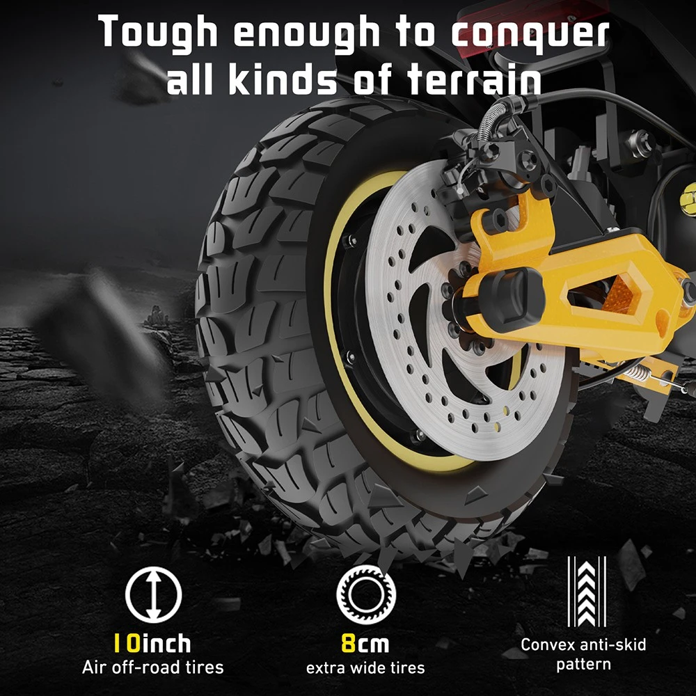 iENYRID ES1 Scuter electric, 250W*2 Motor, 48V 20.8Ah Baterie, 10 inch Anvelope Off-road, 25km/h Max Speed, 60km, Dual Disc Brakes, Suspensie hidraulică frontală și spate, Control de croazieră