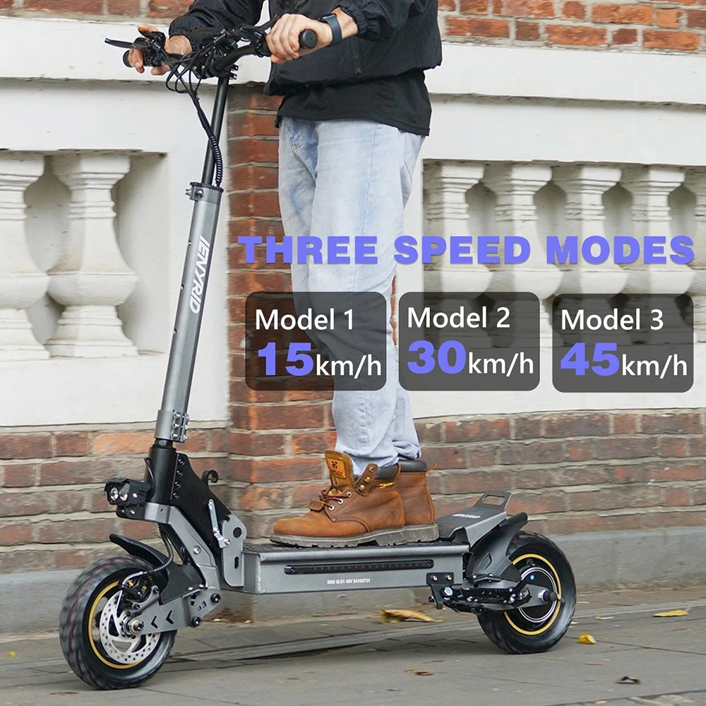 iENYRID S1 Scooter electric, 250W Motor, 48V 15Ah Baterie, 10 inch anvelope off-road, 25km/h Viteză maximă, 40km, Dual Disc Frâne, Suspensie hidraulică frontală și spate, Afișaj LCD