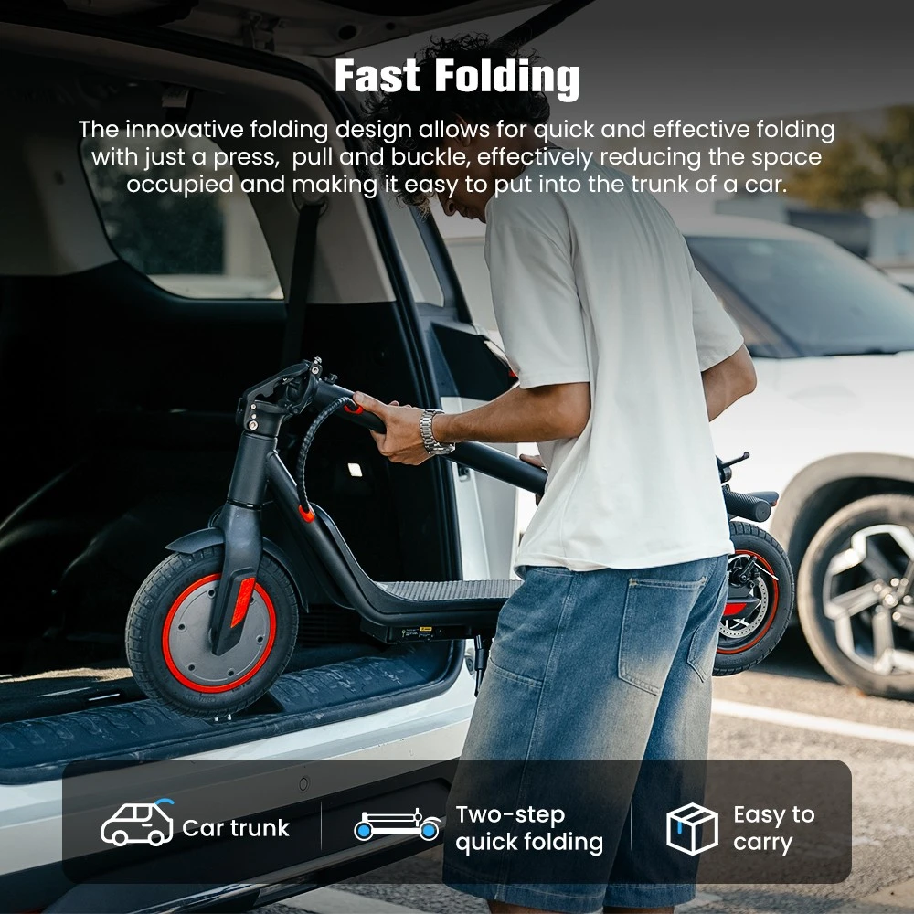 iScooter i9M Electric Scooter, 500W Motor, 42V 7.5AH Battery, 10 inch Pneumatic Tires, 35km/h Max Speed, 30km Range, Front Electronic Brake & Rear Disc Brake, App Control, LCD Display